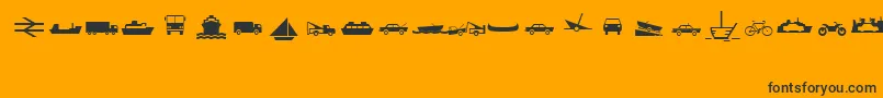 MapinfoTransportation Font – Black Fonts on Orange Background