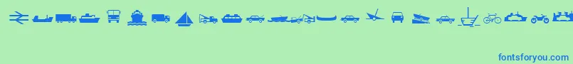 Подробнее о шрифте MapinfoTransportation Шрифт MapinfoTransportation – синие шрифты на зелёном фоне