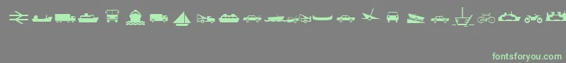 MapinfoTransportation Font – Green Fonts on Gray Background