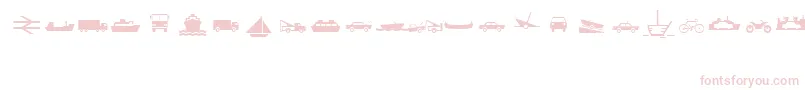 MapinfoTransportation Font – Pink Fonts on White Background
