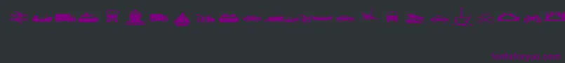 MapinfoTransportation Font – Purple Fonts on Black Background
