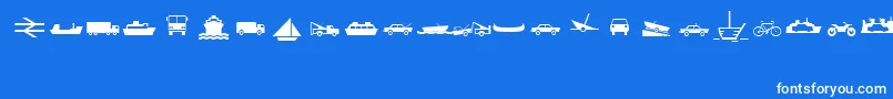 MapinfoTransportation Font – White Fonts on Blue Background