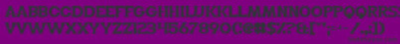 フォントTheLifeOfFlight – 紫の背景に黒い文字