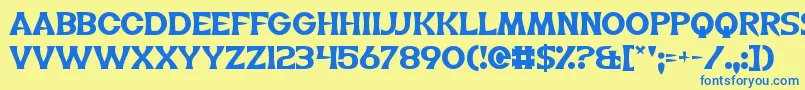 TheLifeOfFlight Font – Blue Fonts on Yellow Background