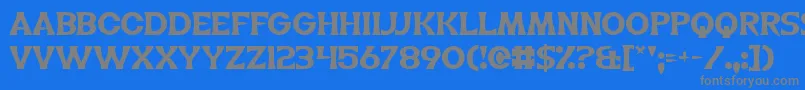 フォントTheLifeOfFlight – 青い背景に灰色の文字