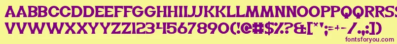 TheLifeOfFlight Font – Purple Fonts on Yellow Background