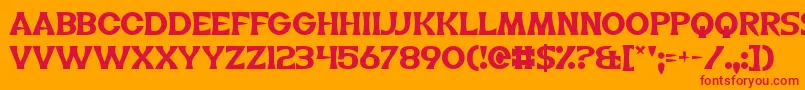 TheLifeOfFlight Font – Red Fonts on Orange Background