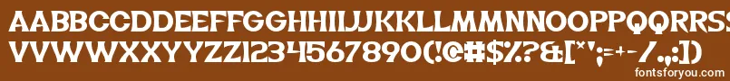 フォントTheLifeOfFlight – 茶色の背景に白い文字