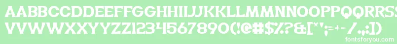 フォントTheLifeOfFlight – 緑の背景に白い文字