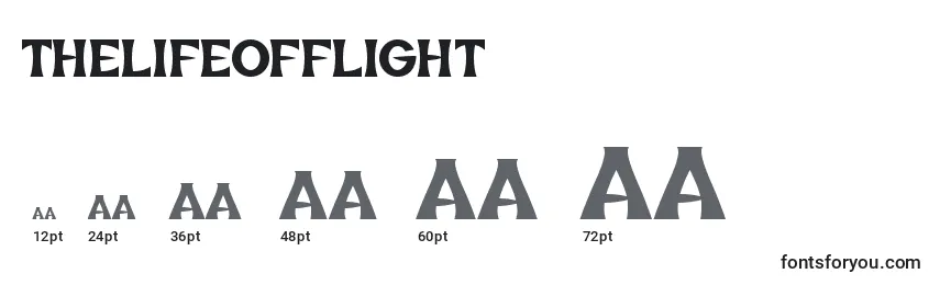 Размеры шрифта TheLifeOfFlight