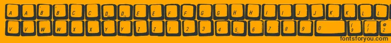 Carpal Font – Black Fonts on Orange Background