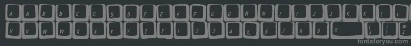 Carpal-Schriftart – Graue Schriften auf schwarzem Hintergrund