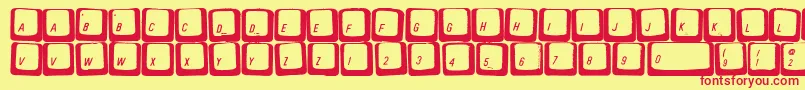 Carpal Font – Red Fonts on Yellow Background
