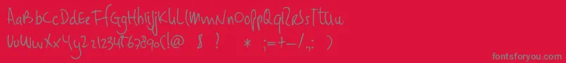 DkHuginnAndMuninn Font – Gray Fonts on Red Background
