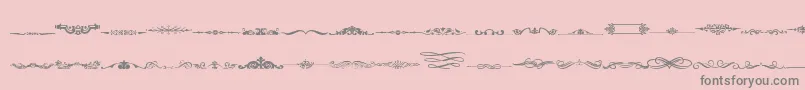 Шрифт VintageDecorativeSigns4 – серые шрифты на розовом фоне