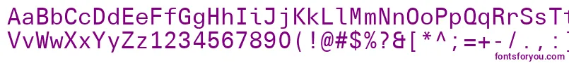 UniversNextTypewriterProRegular Font – Purple Fonts on White Background
