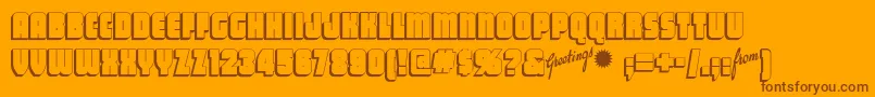 Vacation Font – Brown Fonts on Orange Background