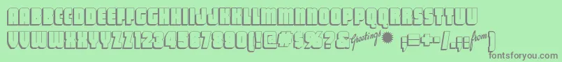 Vacation Font – Gray Fonts on Green Background