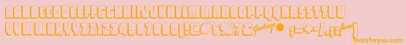 Vacation Font – Orange Fonts on Pink Background