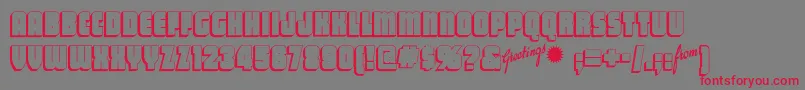 Vacation Font – Red Fonts on Gray Background