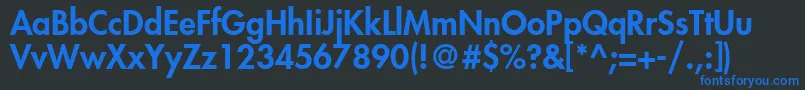 Шрифт KudosBlackSsiBlack – синие шрифты на чёрном фоне