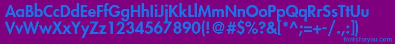 Шрифт KudosBlackSsiBlack – синие шрифты на фиолетовом фоне