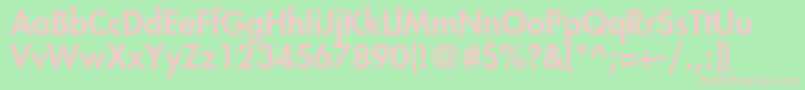 KudosBlackSsiBlack-fontti – vaaleanpunaiset fontit vihreällä taustalla