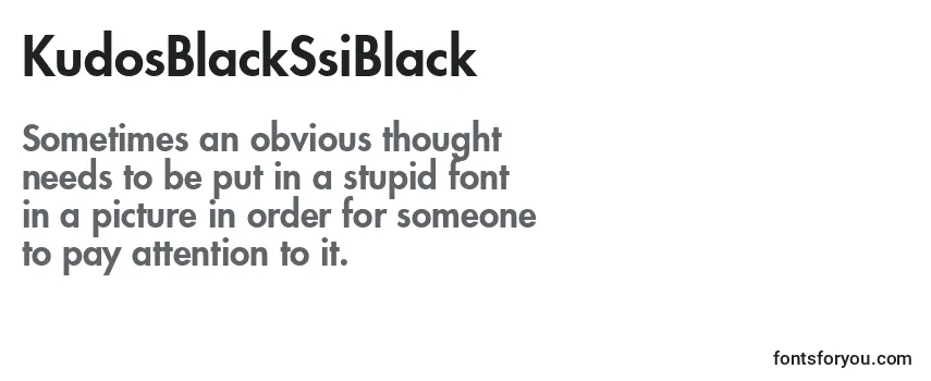 Review of the KudosBlackSsiBlack Font