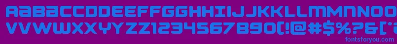 Falconpunchstraight Font – Blue Fonts on Purple Background