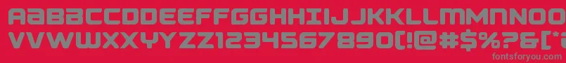 フォントFalconpunchstraight – 赤い背景に灰色の文字