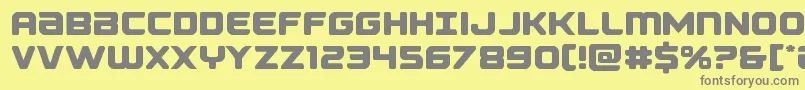 Falconpunchstraight Font – Gray Fonts on Yellow Background