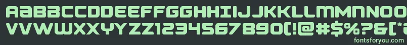 Falconpunchstraight Font – Green Fonts on Black Background