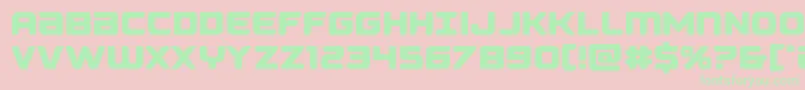 Falconpunchstraight-Schriftart – Grüne Schriften auf rosa Hintergrund