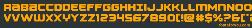 Falconpunchstraight Font – Orange Fonts on Black Background