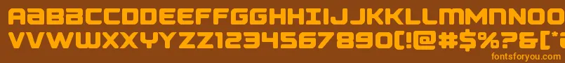 Falconpunchstraight Font – Orange Fonts on Brown Background
