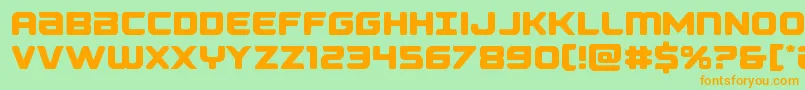 Falconpunchstraight Font – Orange Fonts on Green Background