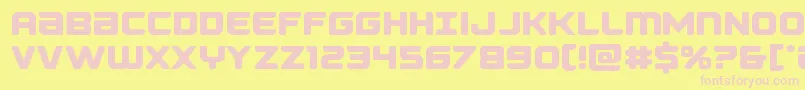 Falconpunchstraight Font – Pink Fonts on Yellow Background