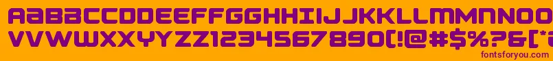 Falconpunchstraight Font – Purple Fonts on Orange Background