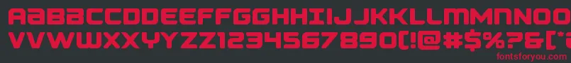 Falconpunchstraight Font – Red Fonts on Black Background