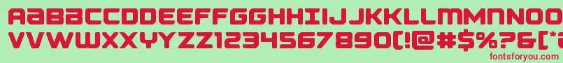 Falconpunchstraight Font – Red Fonts on Green Background