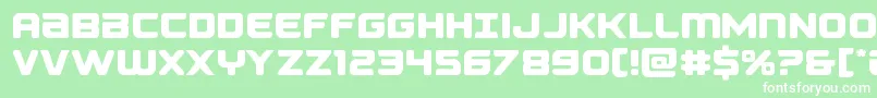 Falconpunchstraight Font – White Fonts on Green Background