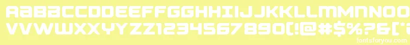 Falconpunchstraight Font – White Fonts on Yellow Background