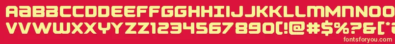 Falconpunchstraight Font – Yellow Fonts on Red Background
