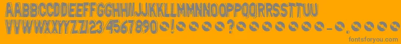 Więcej informacji o czcionce Sonicreverb Czcionka Sonicreverb – szare czcionki na pomarańczowym tle