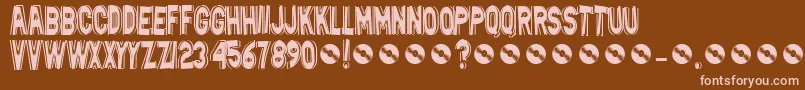 Sonicreverb Font – Pink Fonts on Brown Background