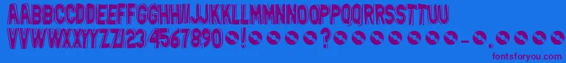 Sonicreverb Font – Purple Fonts on Blue Background