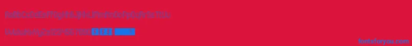 Fonte JdJessica – fontes azuis em um fundo vermelho