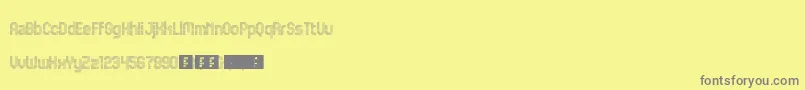 フォントJdJessica – 黄色の背景に灰色の文字