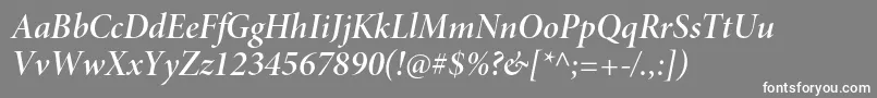 MinionproSemibolditdisp Font – White Fonts on Gray Background