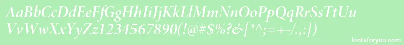 MinionproSemibolditdisp Font – White Fonts on Green Background